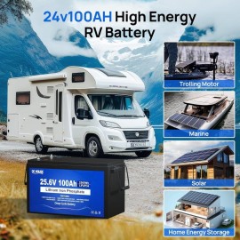 Акумулятор LiFePO4 24В 100Аг (25.6V) 2560Вт-г з BMS, DC HOUSE