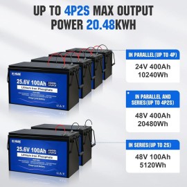 Акумулятор LiFePO4 24В 100Аг (25.6V) 2560Вт-г з BMS, DC HOUSE