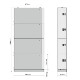 Акумуляторна батарея Solplanet ASW5120-LB-G3 LiFePo4 48В 100А 5,12кВтг