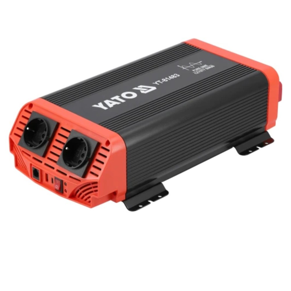 Перетворювач напруги 12/230В 1000Вт PURE SINUS YATO YT-81483