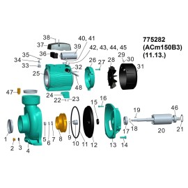 Насос відцентровий 1.5кВт Hmax 14.5м Qmax 1000л/хв 3" LEO 3.0 ACm150B3 (775282)