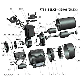 Станція 0.35кВт Hmax 35м Qmax 40л/хв (вихровий насос) 1л LEO LKSm350A