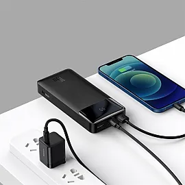 Зовнішній акумулятор Baseus Bipow Digital 15W 20000mAh Чорний (PPDML-J01)