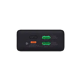 Зовнішній акумулятор Baseus Adaman 2 Metal Digital Display 30W 20000mAh Чорний (VOOC) (PPAD050001)