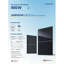 Комплект резервного автономного живлення Гібридний інвертор Daxtromn AOH-1KW, 12 В, 40 А, 1000 Вт +Акумулятор ECO-WORTHY LiFePO4 12V 100Ah з вбудованим BMS+ Сонячна панель JA Solar JAM54D40-455/LB 455W