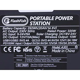 Портативна зарядна станція FlashFish A301 80000mAh 320W