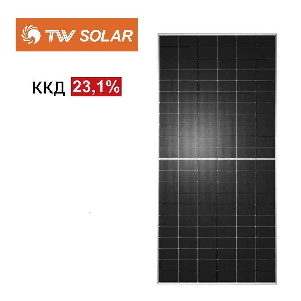 Сонячна батарея 625Вт N-type, Dual-glass Bifacial, TWMNH-66HD625, cable 400/200 mm, Tongwei