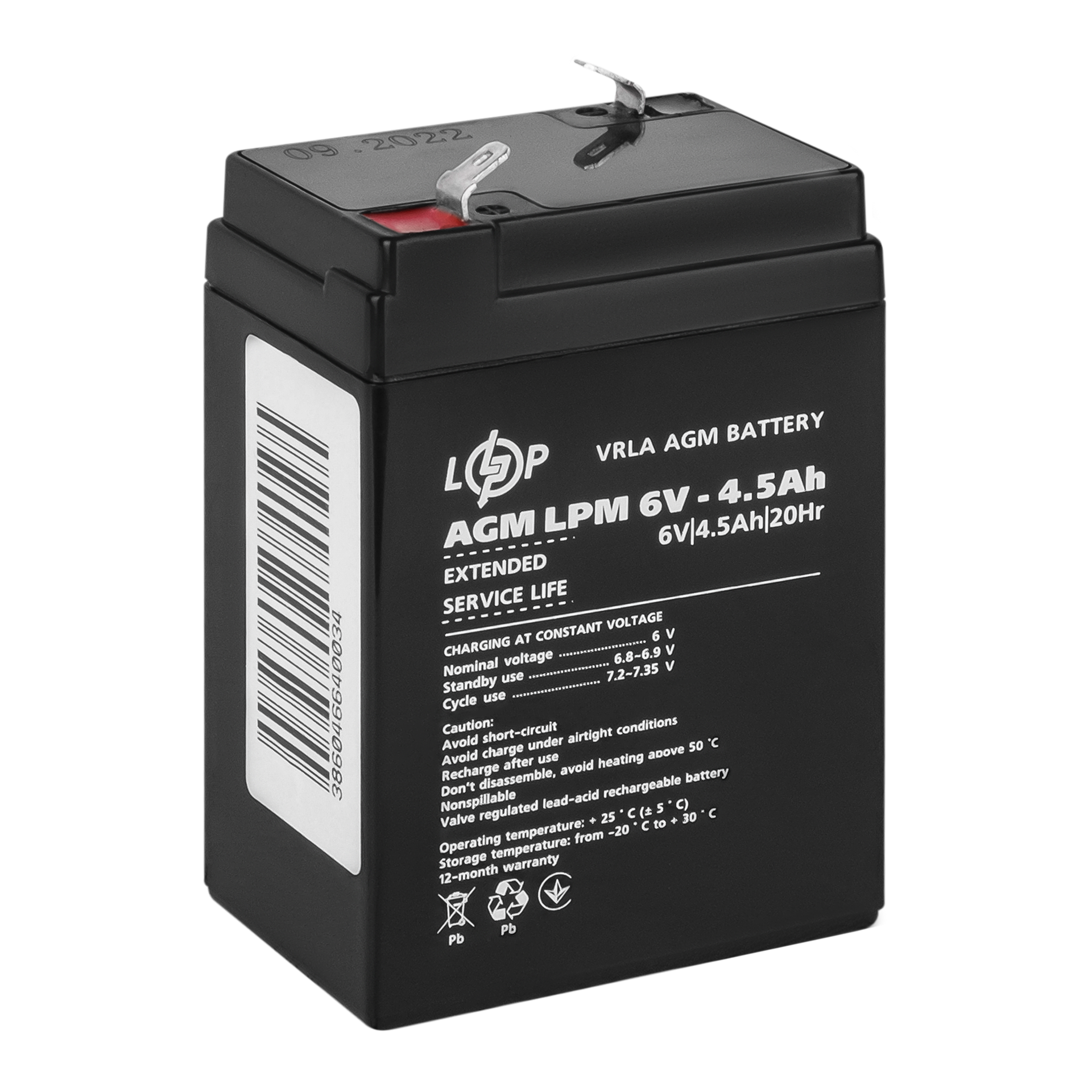 Акумулятор AGM LPM 6V - 4.5 Ah
