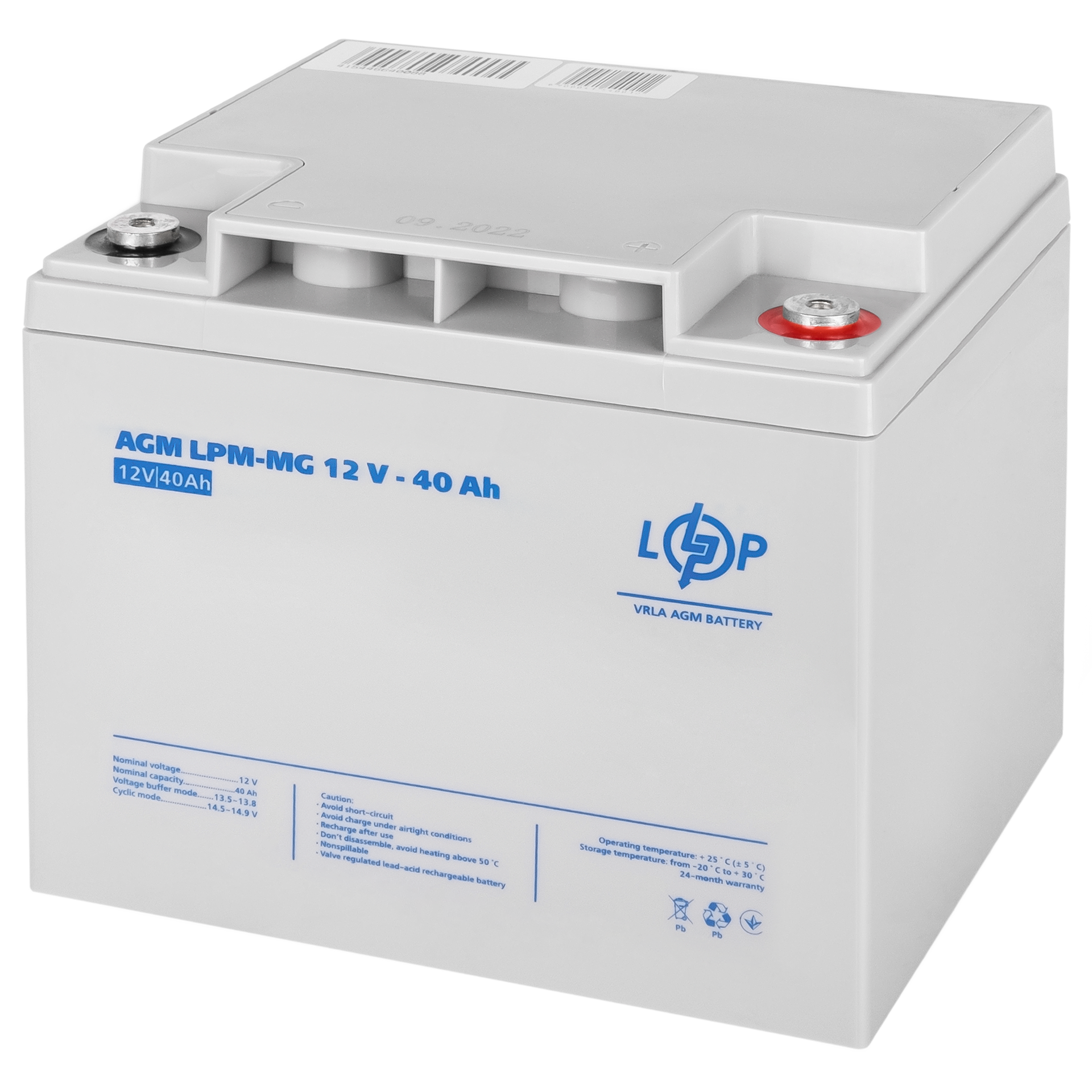 Акумулятор мультигелевий LPM-MG 12V - 40 Ah