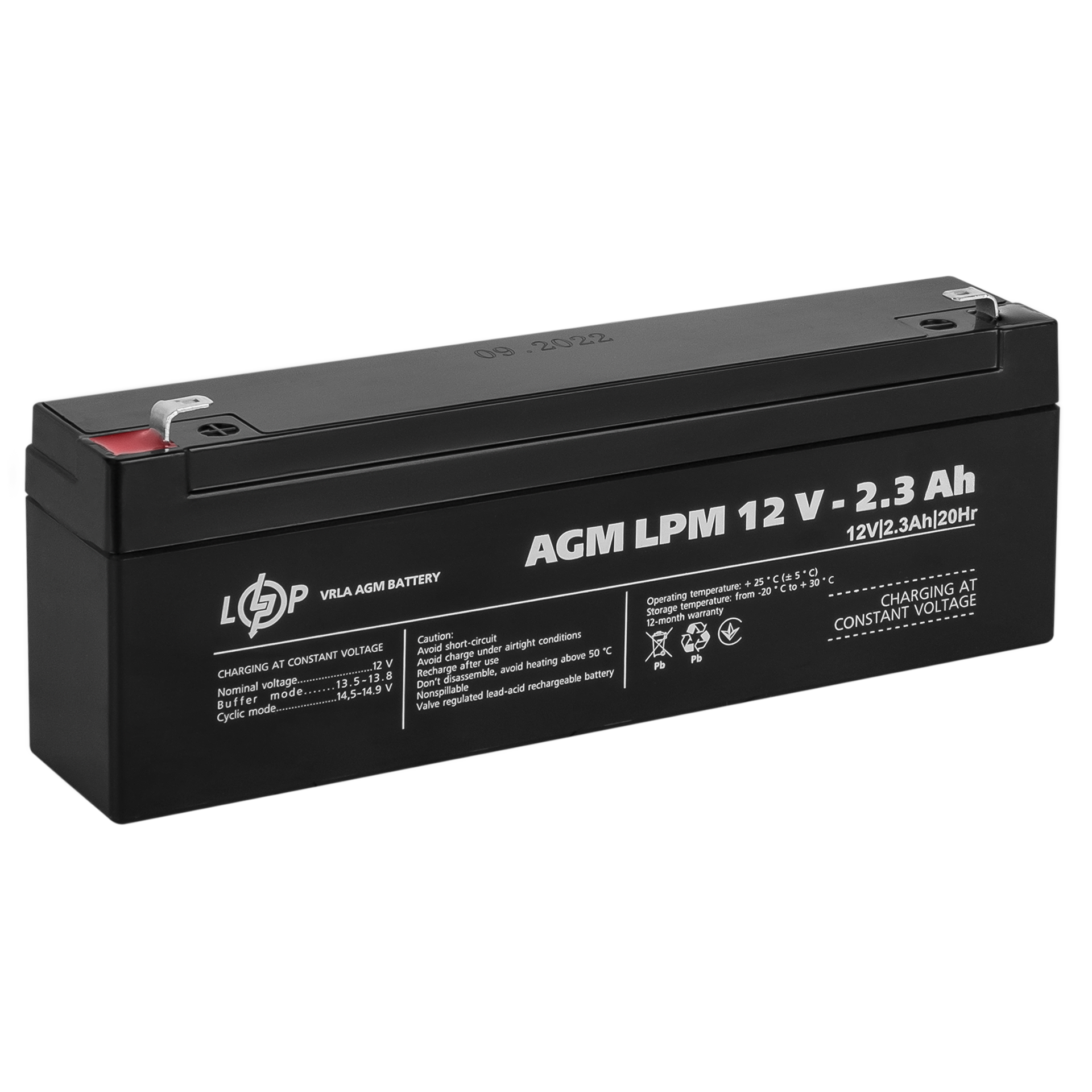 Акумулятор AGM LPM 12V - 2.3 Ah