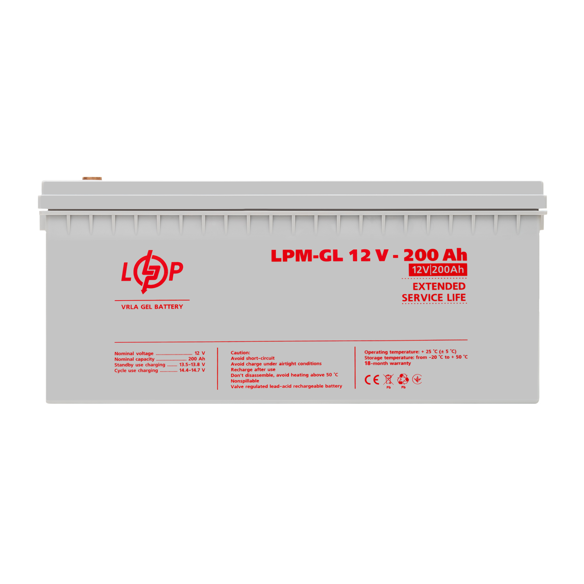 Акумулятор гелевий LPM-GL 12V - 200 Ah