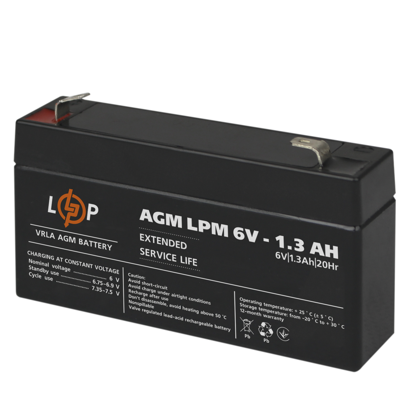 Акумулятор AGM LPM 6V - 1.3 Ah