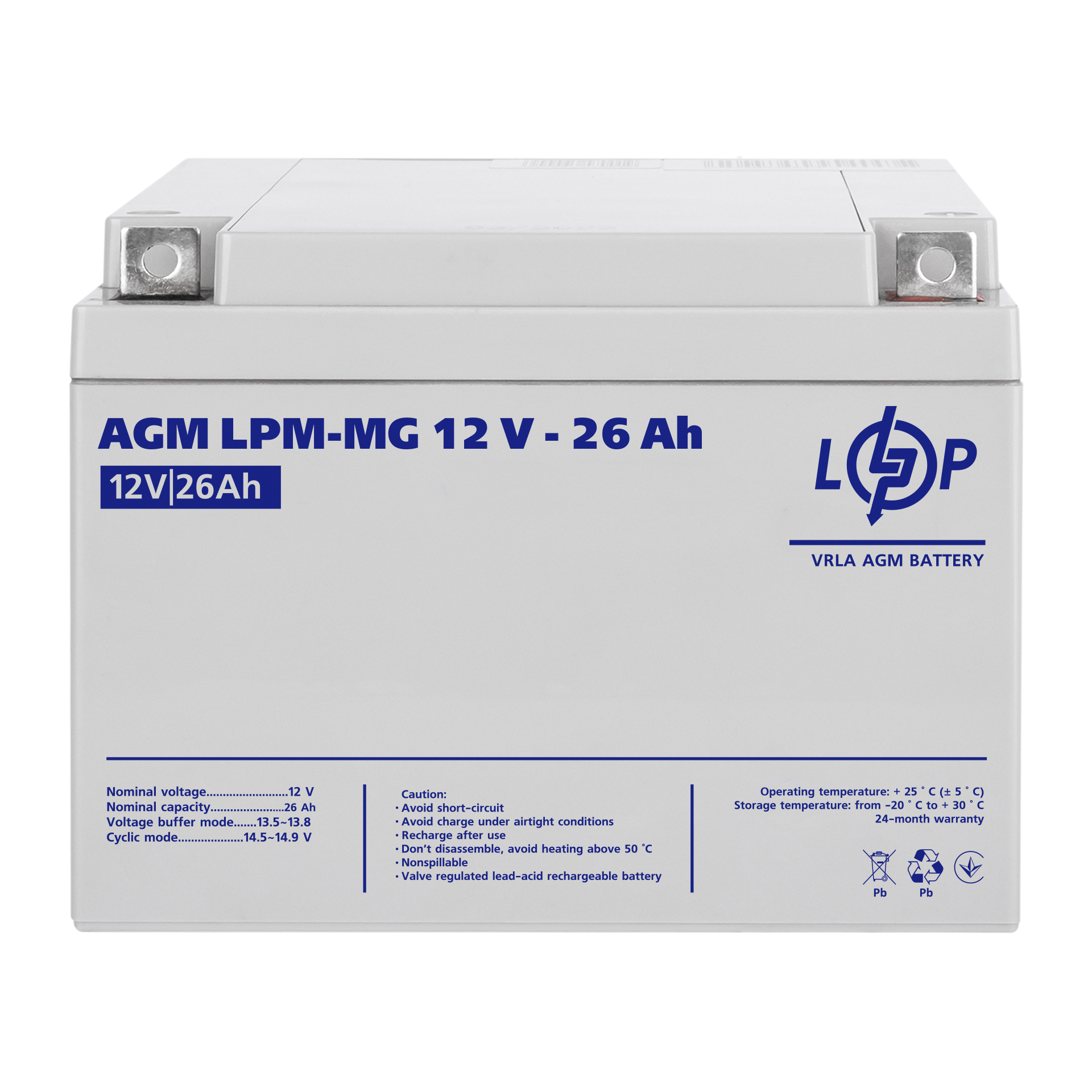 Акція. Акумулятор мультигелевий AGM LPM-MG 12V - 26 Ah